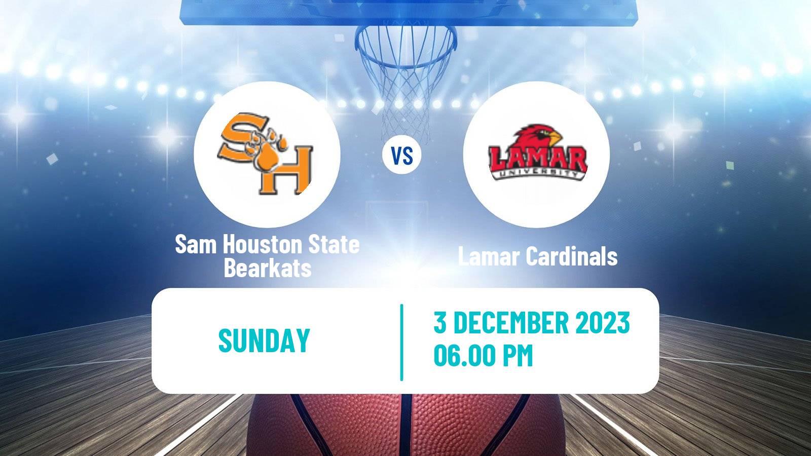 Basketball NCAA College Basketball Sam Houston State Bearkats - Lamar Cardinals