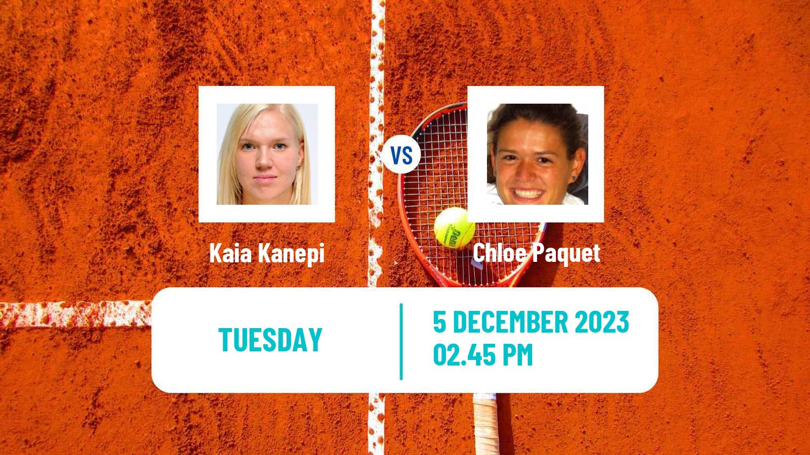 Tennis Angers Challenger Women Kaia Kanepi - Chloe Paquet