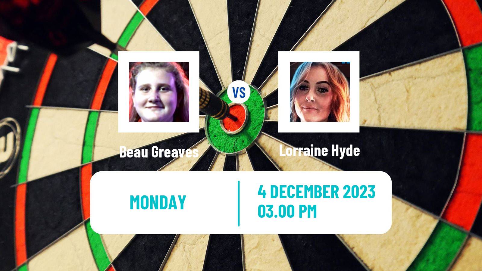 Darts Wdf World Championship Women Beau Greaves - Lorraine Hyde