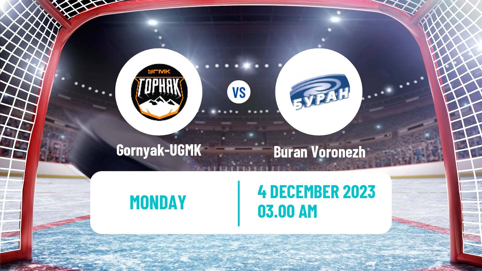 Hockey VHL Gornyak-UGMK - Buran Voronezh
