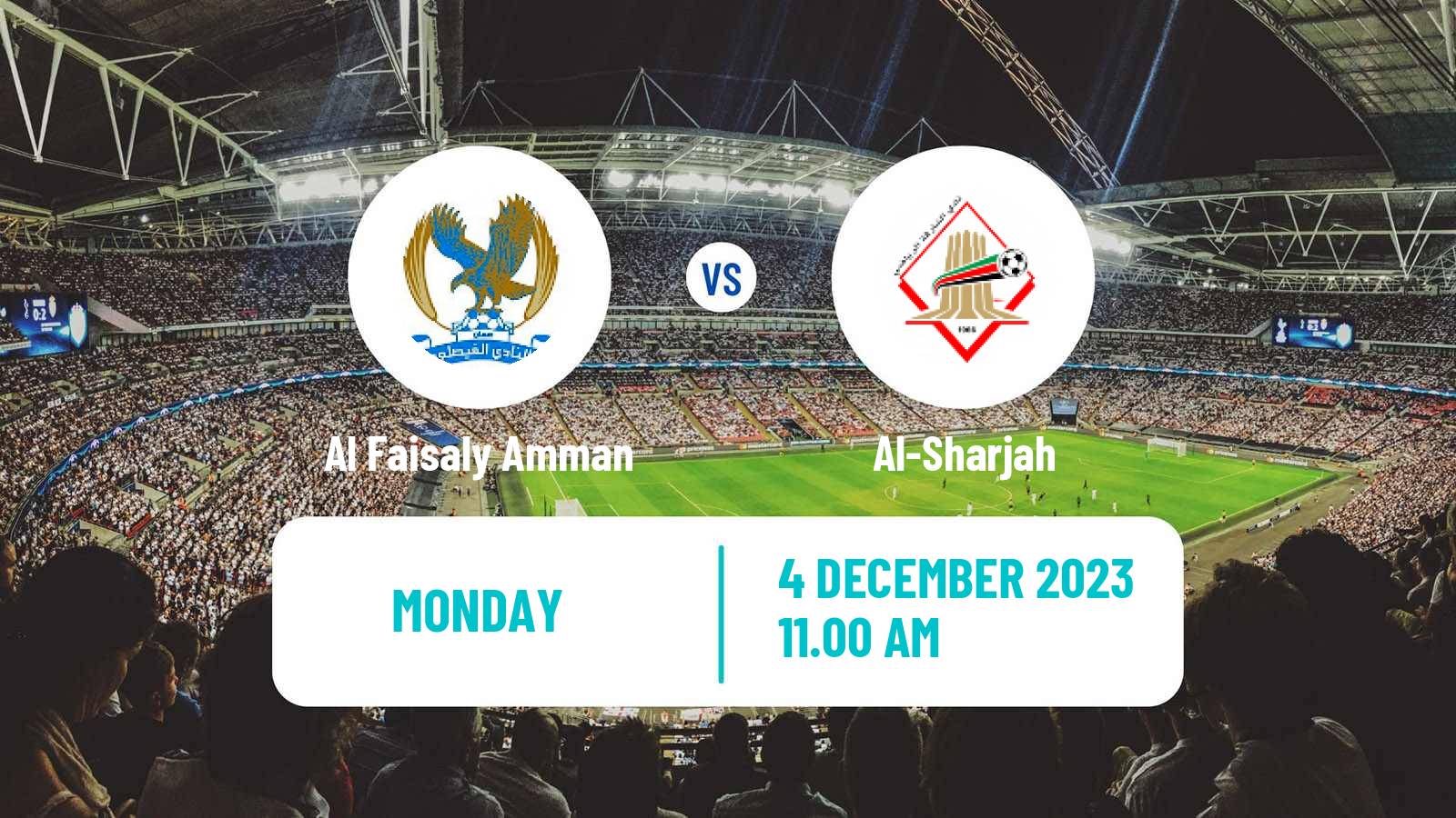 Soccer AFC Champions League Al Faisaly Amman - Al-Sharjah
