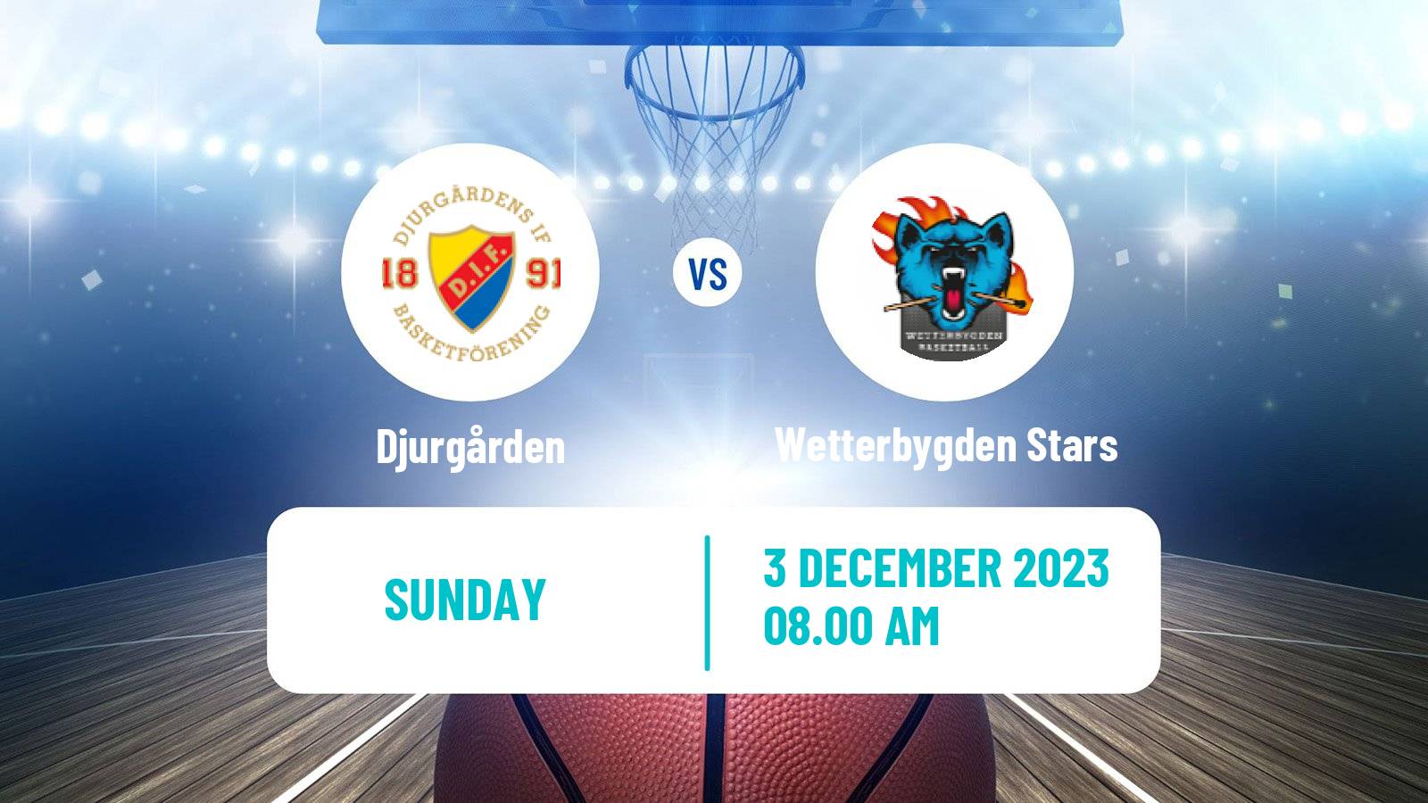 Basketball Swedish Superettan Basketball Djurgården - Wetterbygden Stars