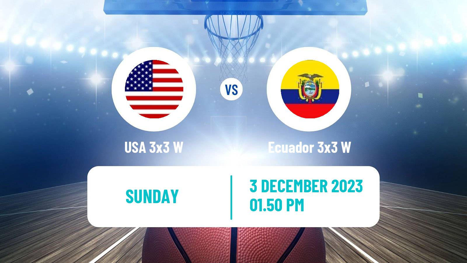 Basketball Americup 3x3 Women USA 3x3 W - Ecuador 3x3 W