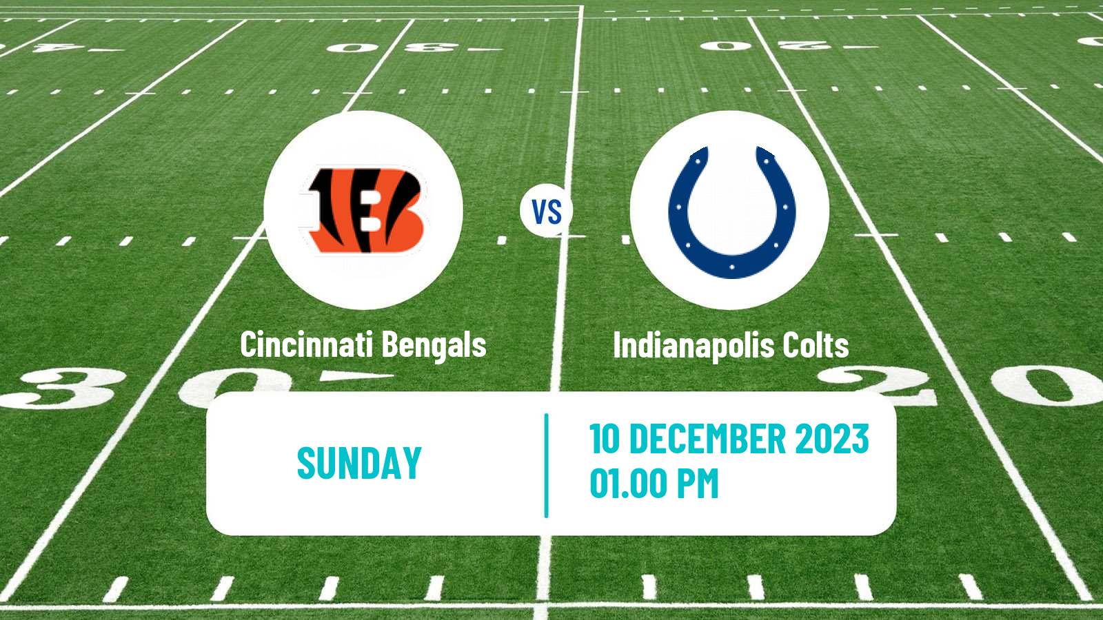 American football NFL Cincinnati Bengals - Indianapolis Colts