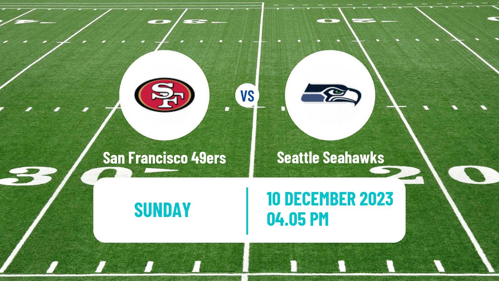 American football NFL San Francisco 49ers - Seattle Seahawks