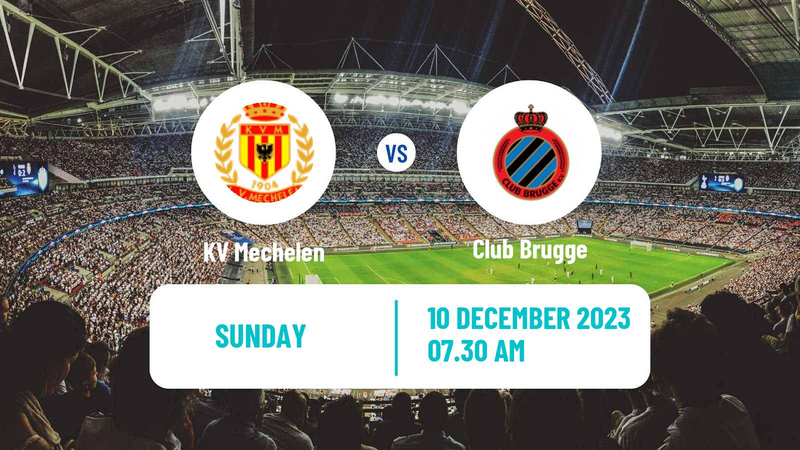Soccer Belgian Jupiler Pro League KV Mechelen - Club Brugge