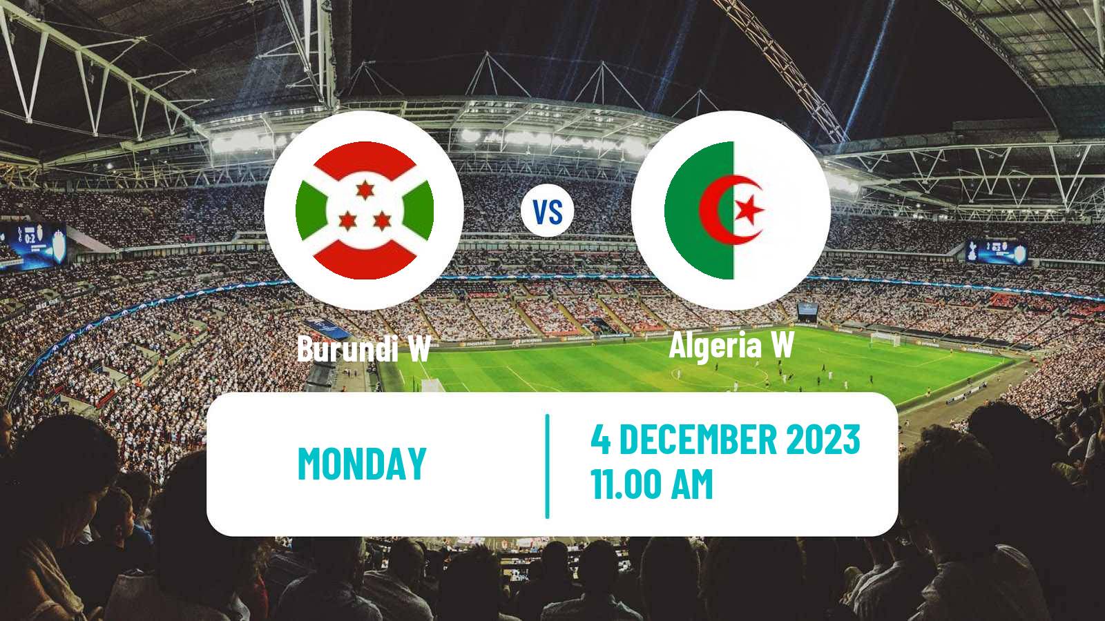 Soccer Africa Cup of Nations Women Burundi W - Algeria W