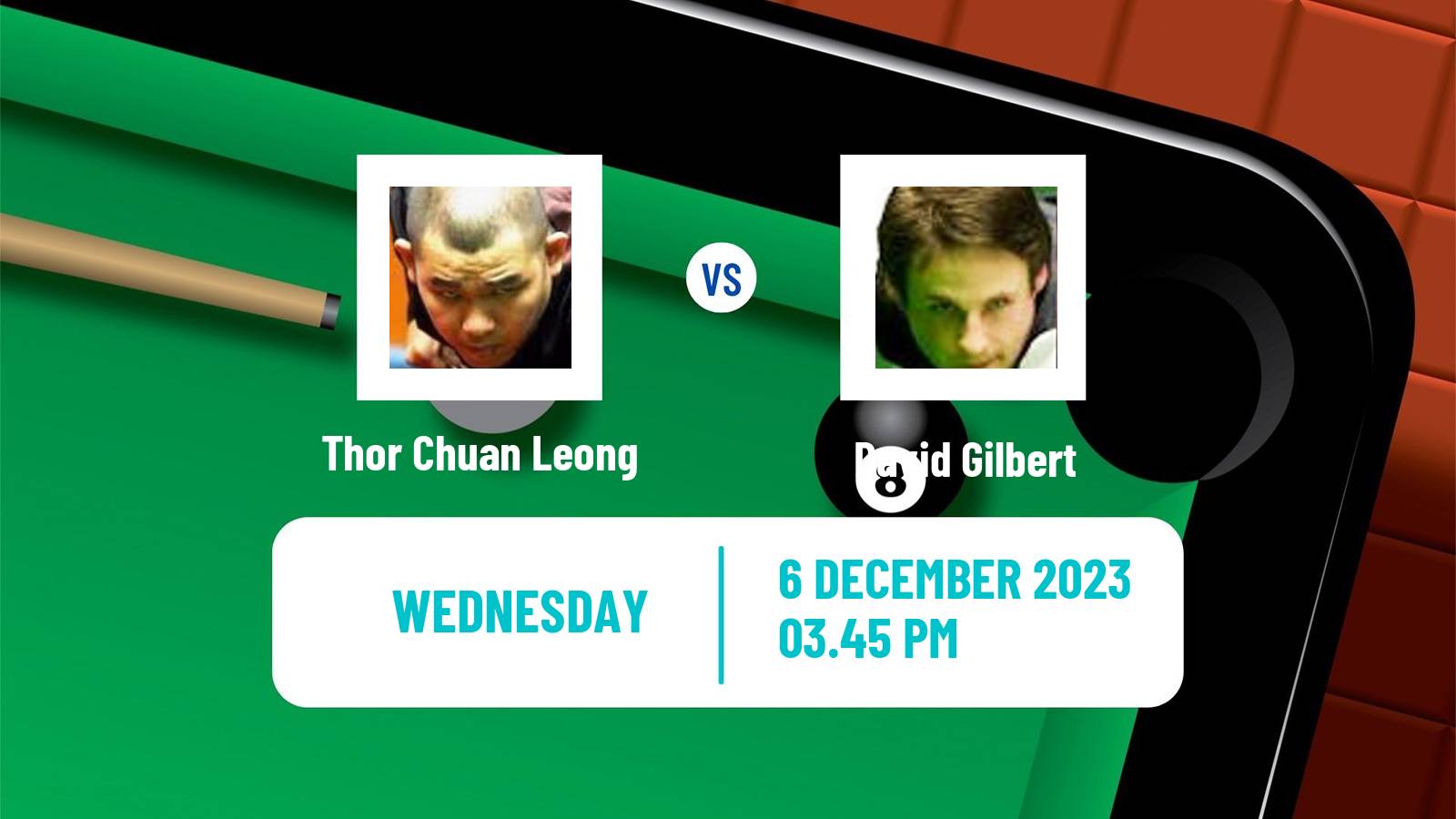 Snooker Snooker Shoot Out Thor Chuan Leong - David Gilbert
