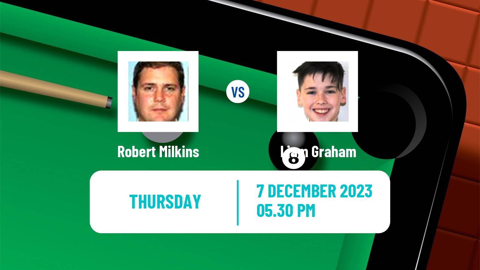 Snooker Snooker Shoot Out Robert Milkins - Liam Graham