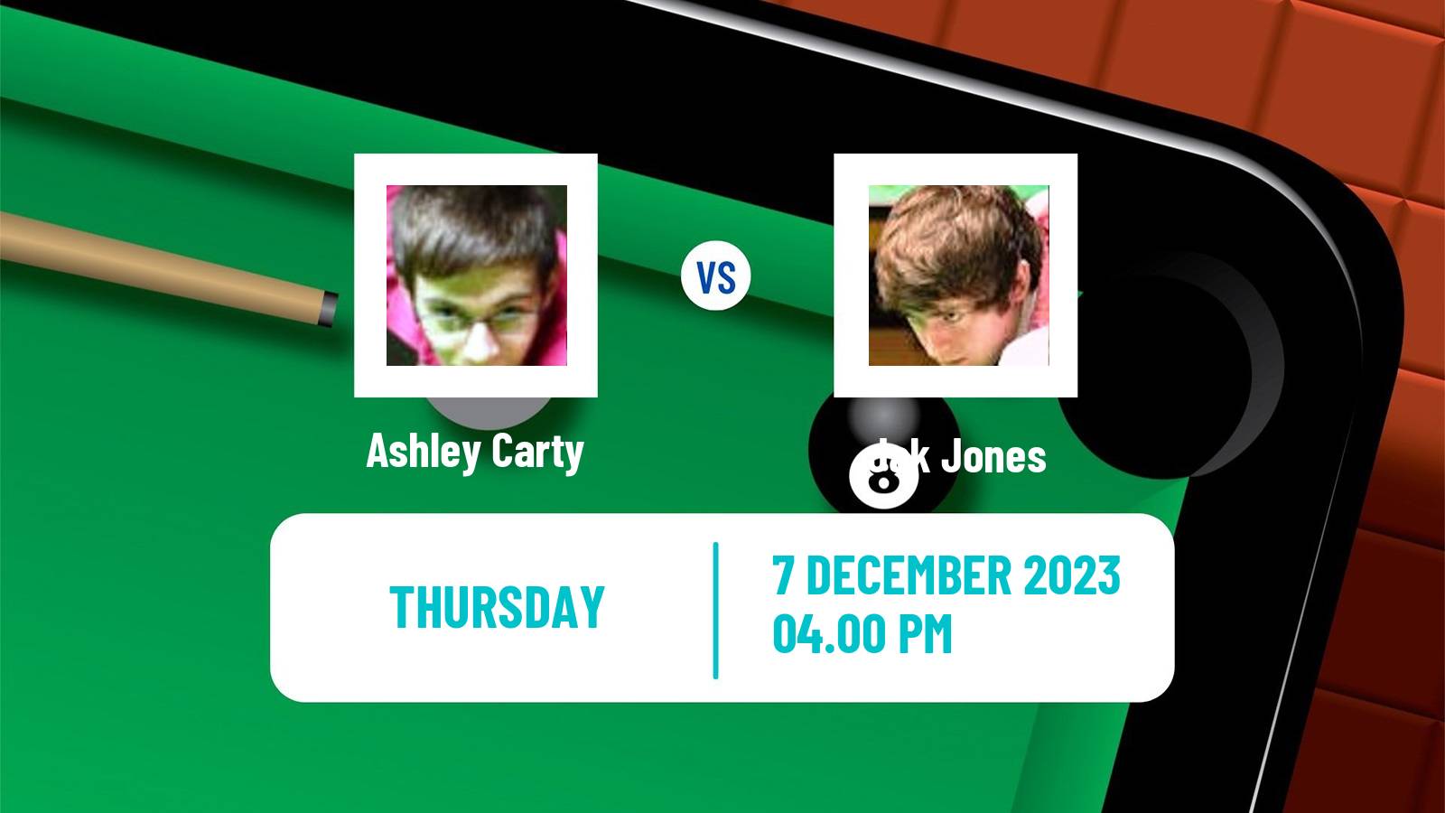 Snooker Snooker Shoot Out Ashley Carty - Jak Jones