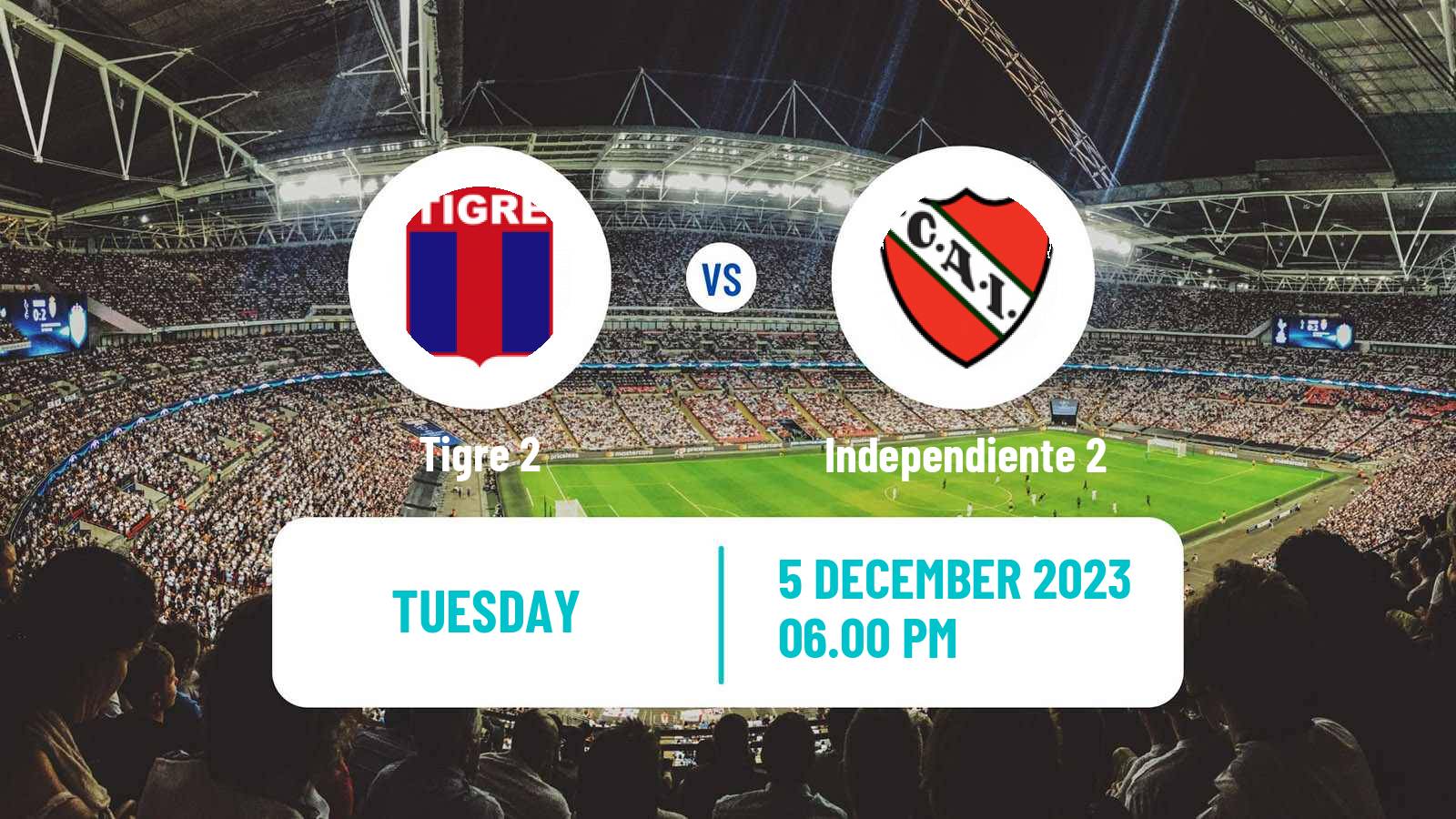 Soccer Argentinian Reserve League Tigre 2 - Independiente 2