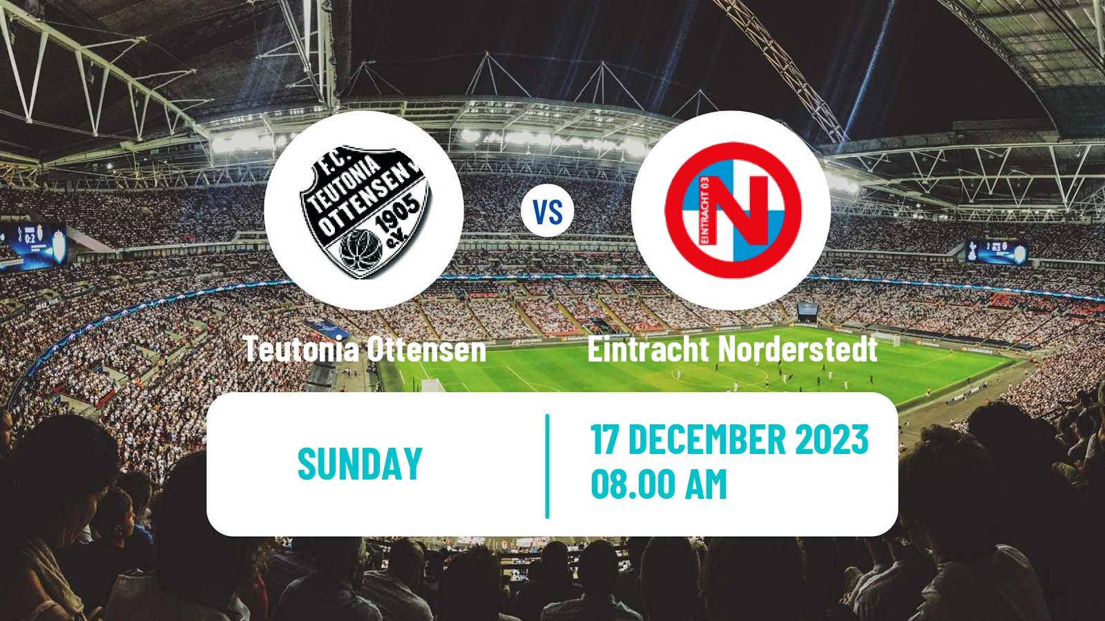 Soccer German Regionalliga North Teutonia Ottensen - Eintracht Norderstedt