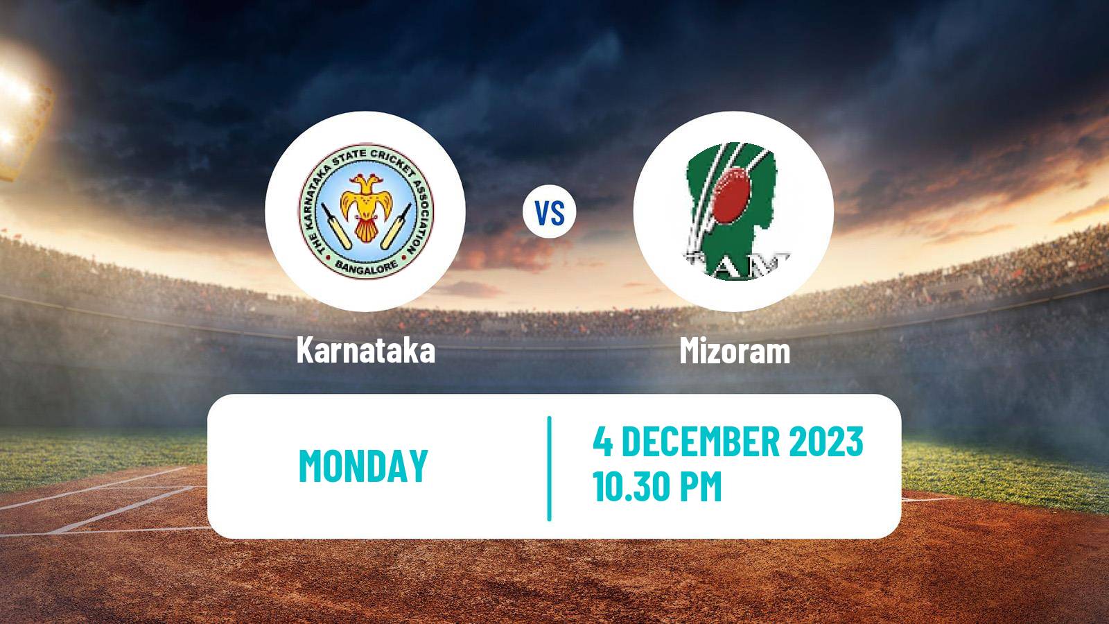 Cricket Vijay Hazare Trophy Karnataka - Mizoram