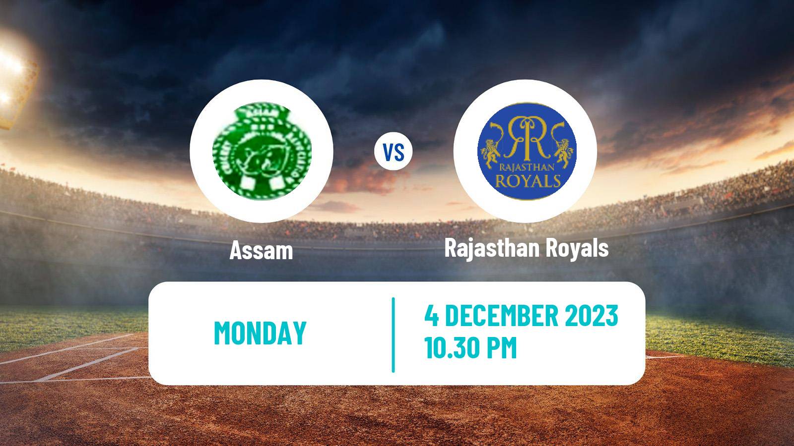 Cricket Vijay Hazare Trophy Assam - Rajasthan Royals