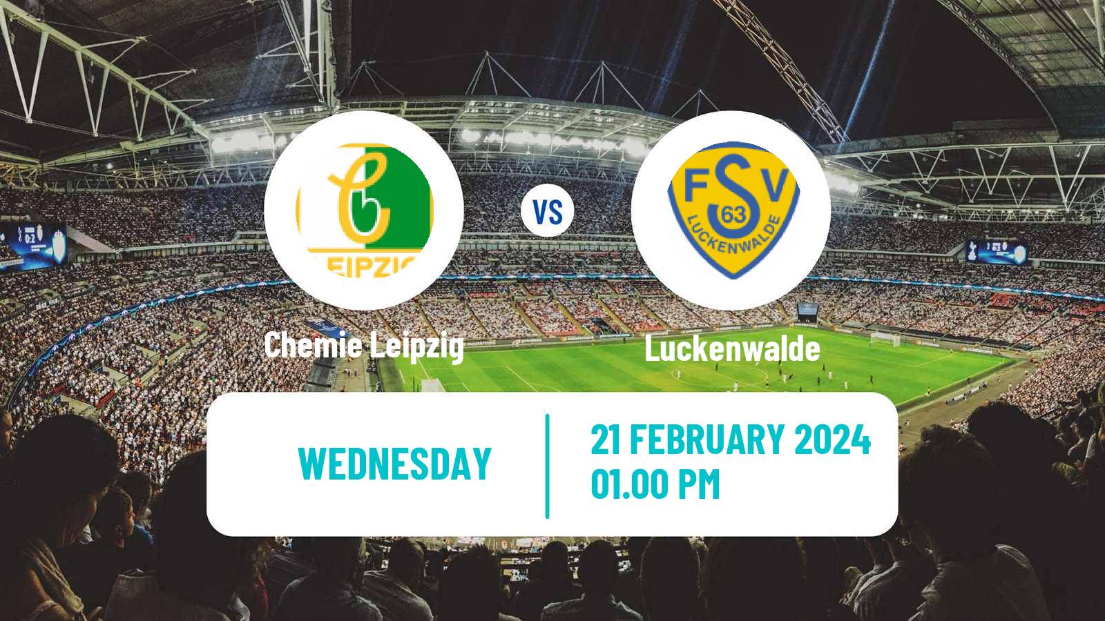 Soccer German Regionalliga Nordost Chemie Leipzig - Luckenwalde