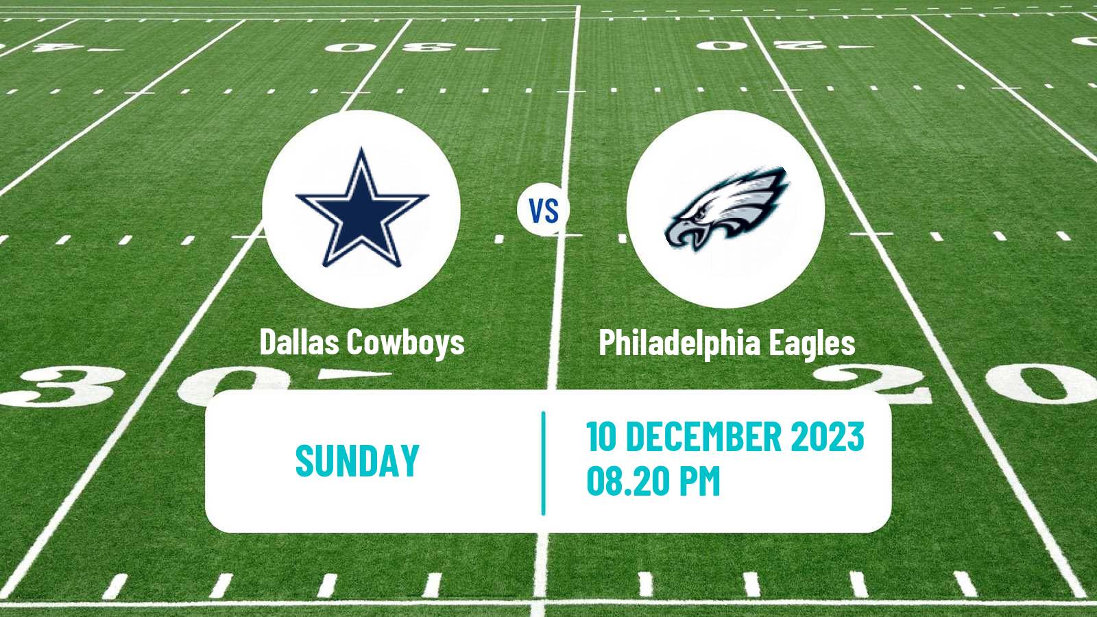 American football NFL Dallas Cowboys - Philadelphia Eagles