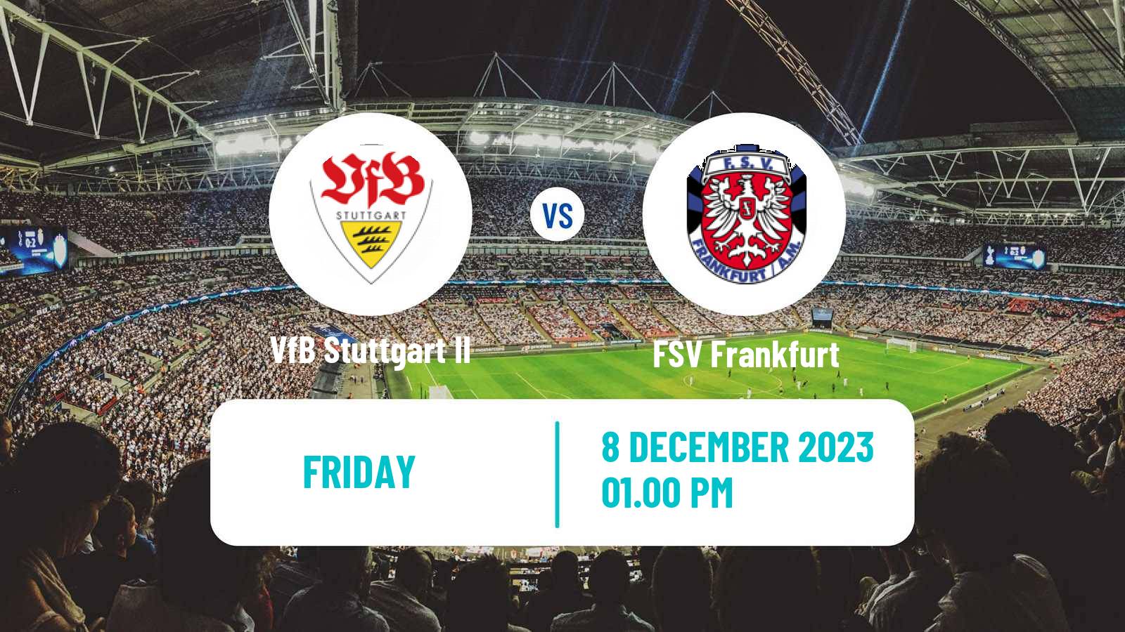 Soccer German Regionalliga Sudwest VfB Stuttgart II - FSV Frankfurt