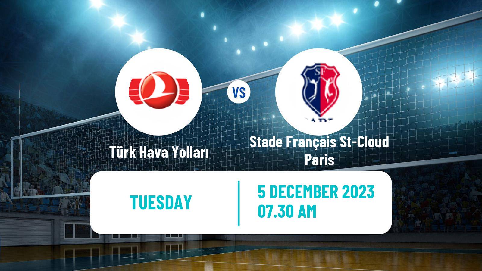 Volleyball CEV Cup Women Türk Hava Yolları - Stade Français St-Cloud Paris