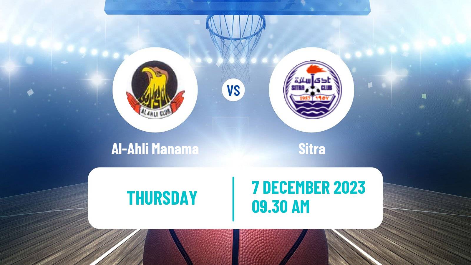 Basketball Bahraini Premier League Basketball Al-Ahli Manama - Sitra