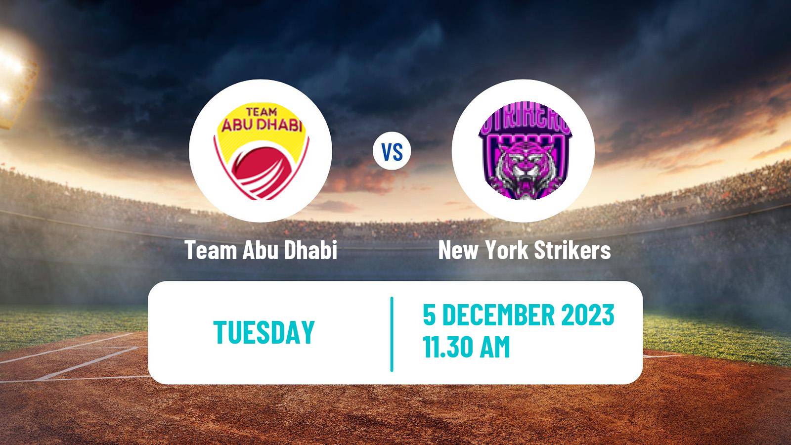 Cricket UAE T10 League Team Abu Dhabi - New York Strikers