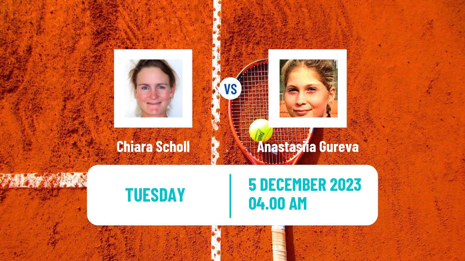 Tennis ITF W25 Monastir 11 Women 2023 Chiara Scholl - Anastasiia Gureva