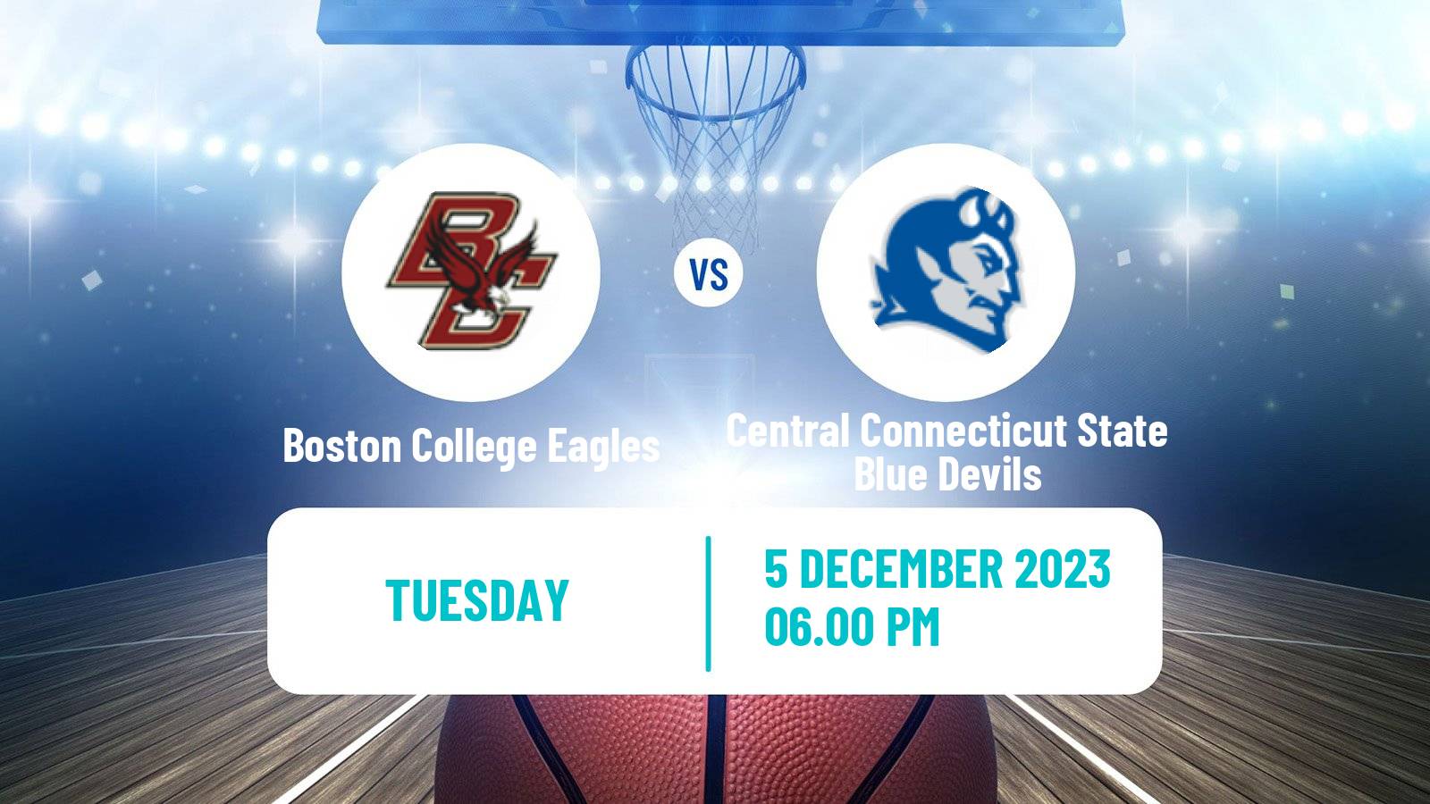 Basketball NCAA College Basketball Boston College Eagles - Central Connecticut State Blue Devils