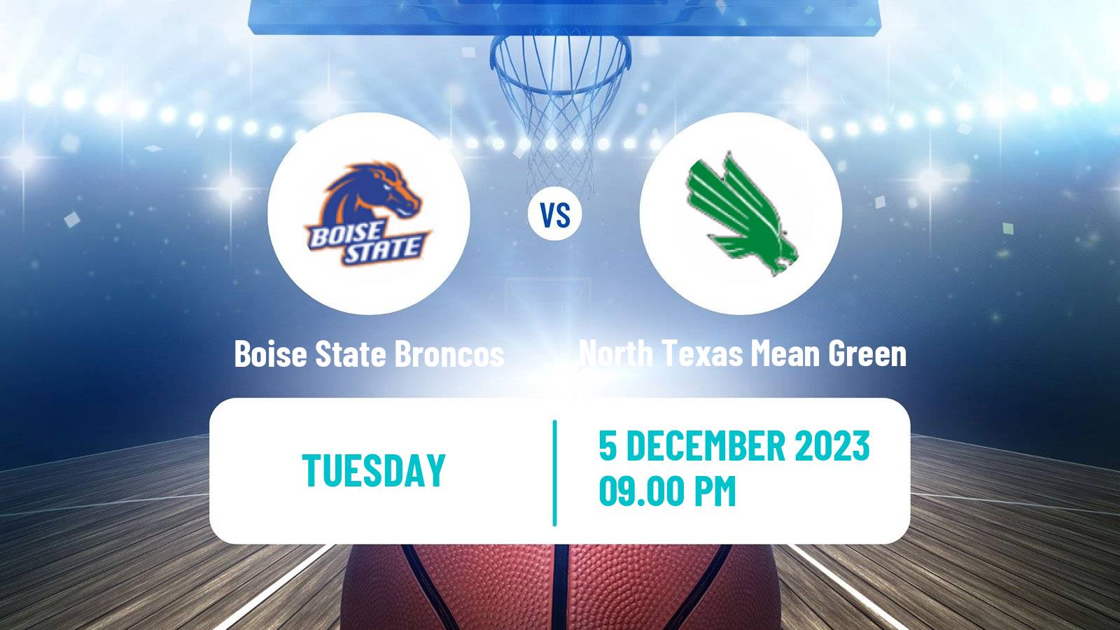 Basketball NCAA College Basketball Boise State Broncos - North Texas Mean Green