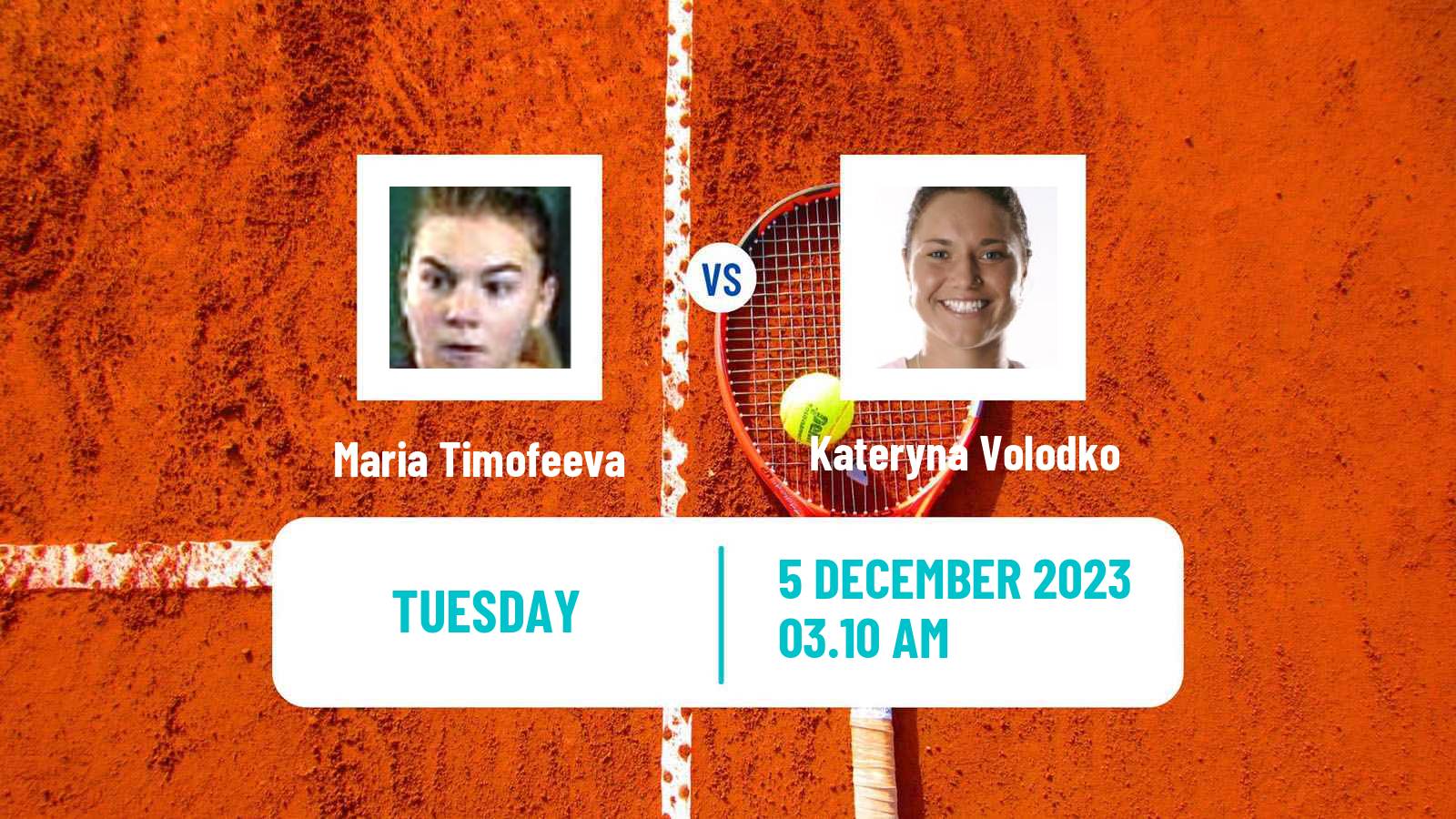 Tennis ITF W100 Dubai Women Maria Timofeeva - Kateryna Volodko