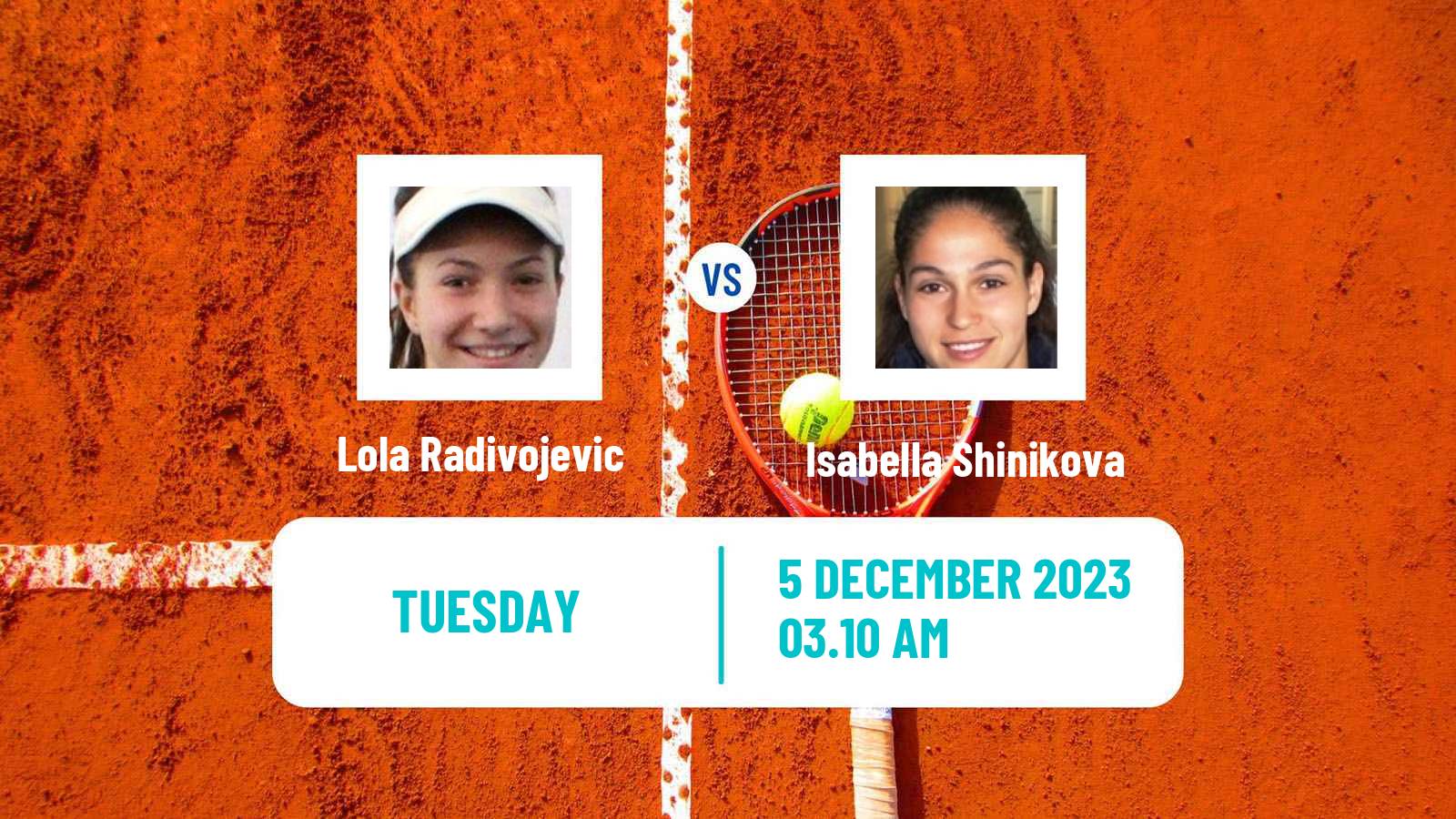 Tennis ITF W100 Dubai Women Lola Radivojevic - Isabella Shinikova