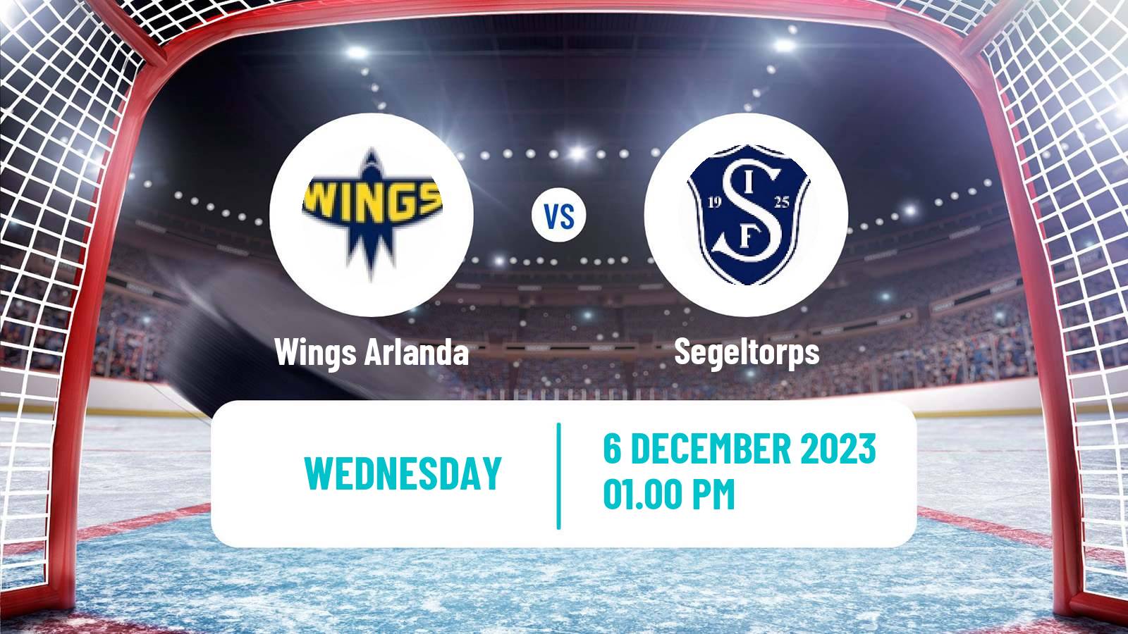 Hockey Swedish HockeyEttan Ostra Wings Arlanda - Segeltorps