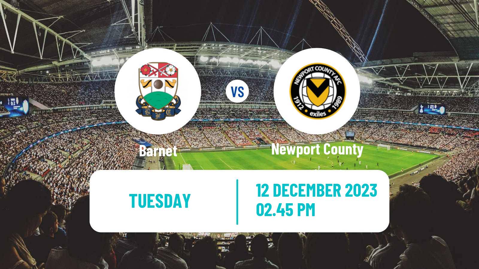 Soccer English FA Cup Barnet - Newport County