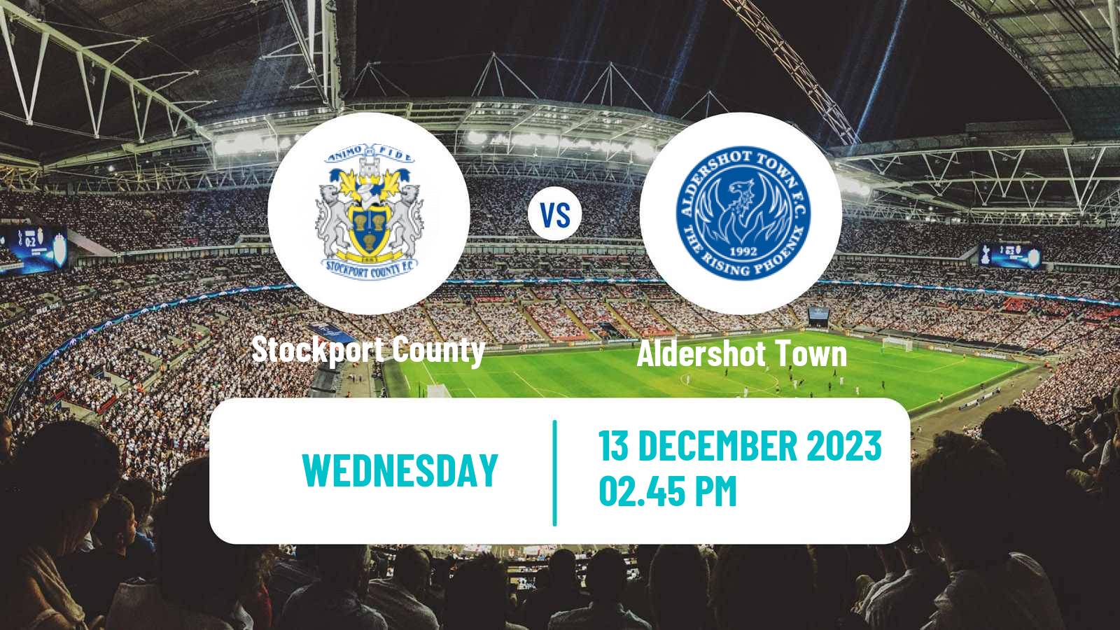 Soccer English FA Cup Stockport County - Aldershot Town