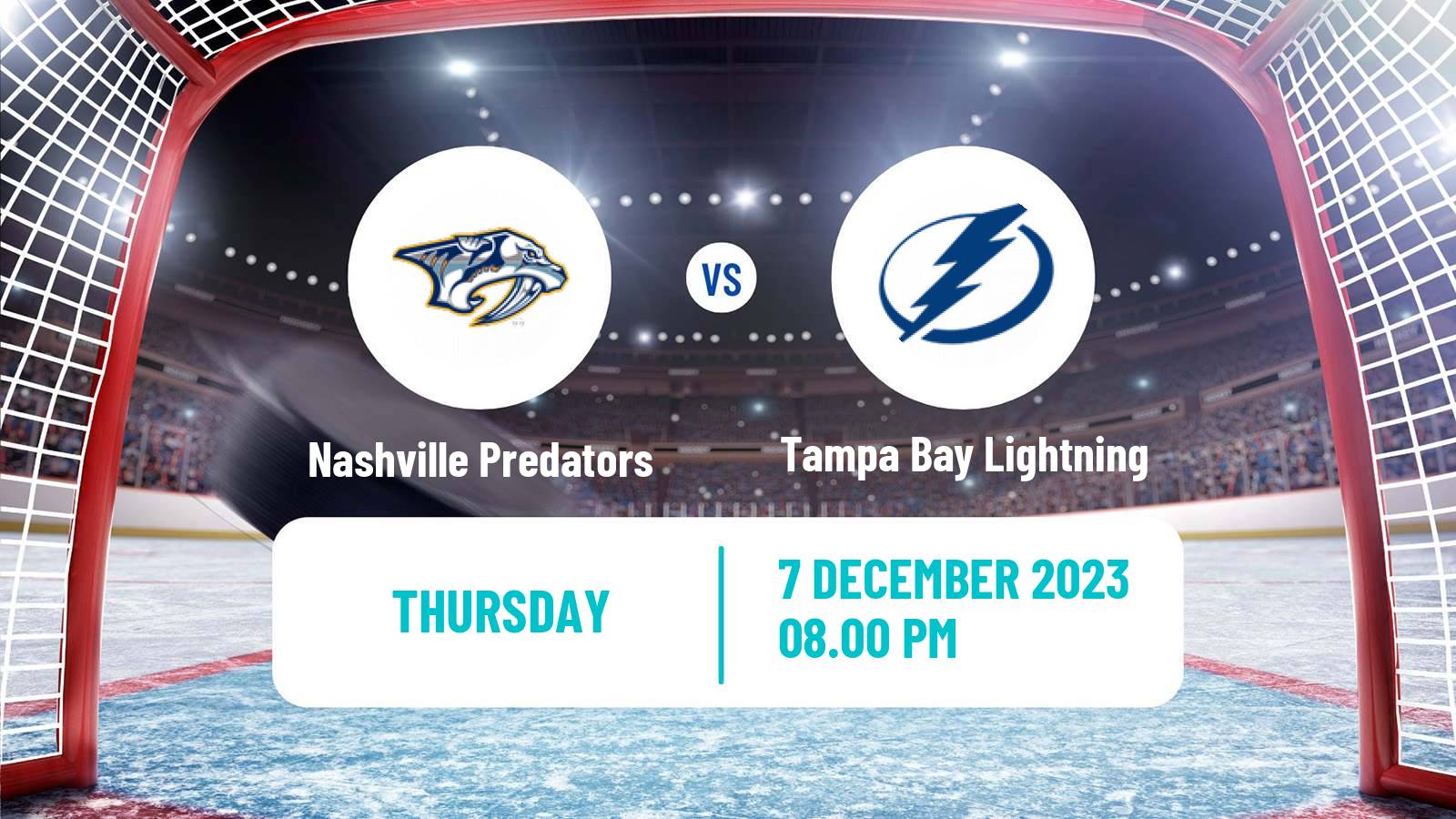 Hockey NHL Nashville Predators - Tampa Bay Lightning