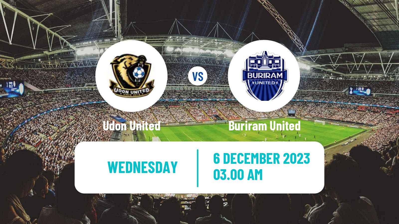 Soccer Thai League Cup Udon United - Buriram United