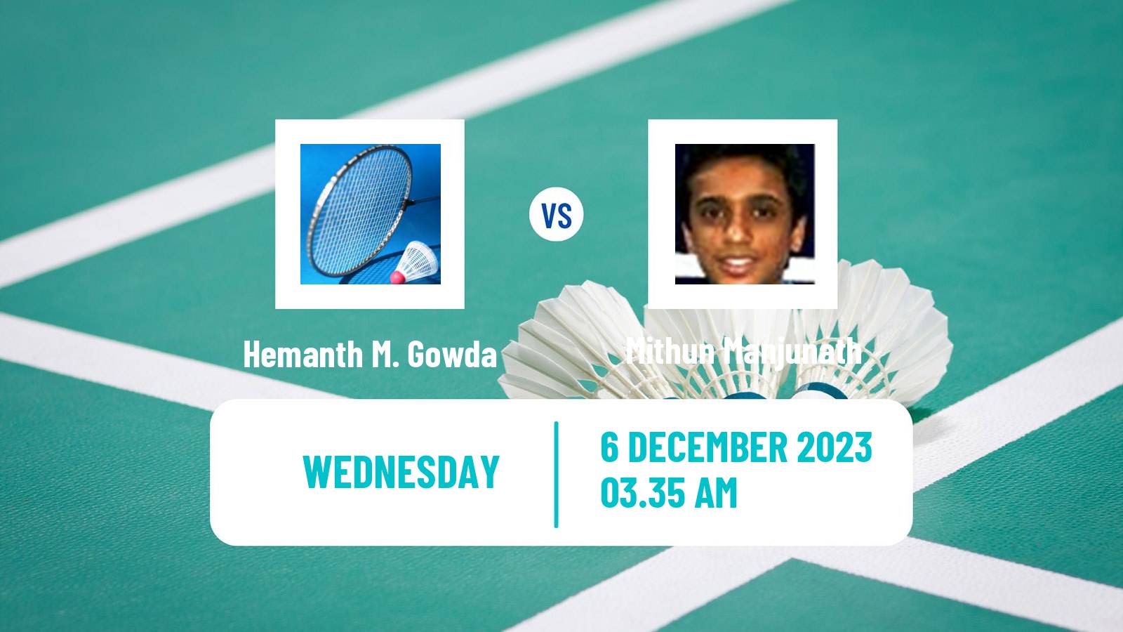 Badminton BWF World Tour Guwahati Masters Men Hemanth M. Gowda - Mithun Manjunath