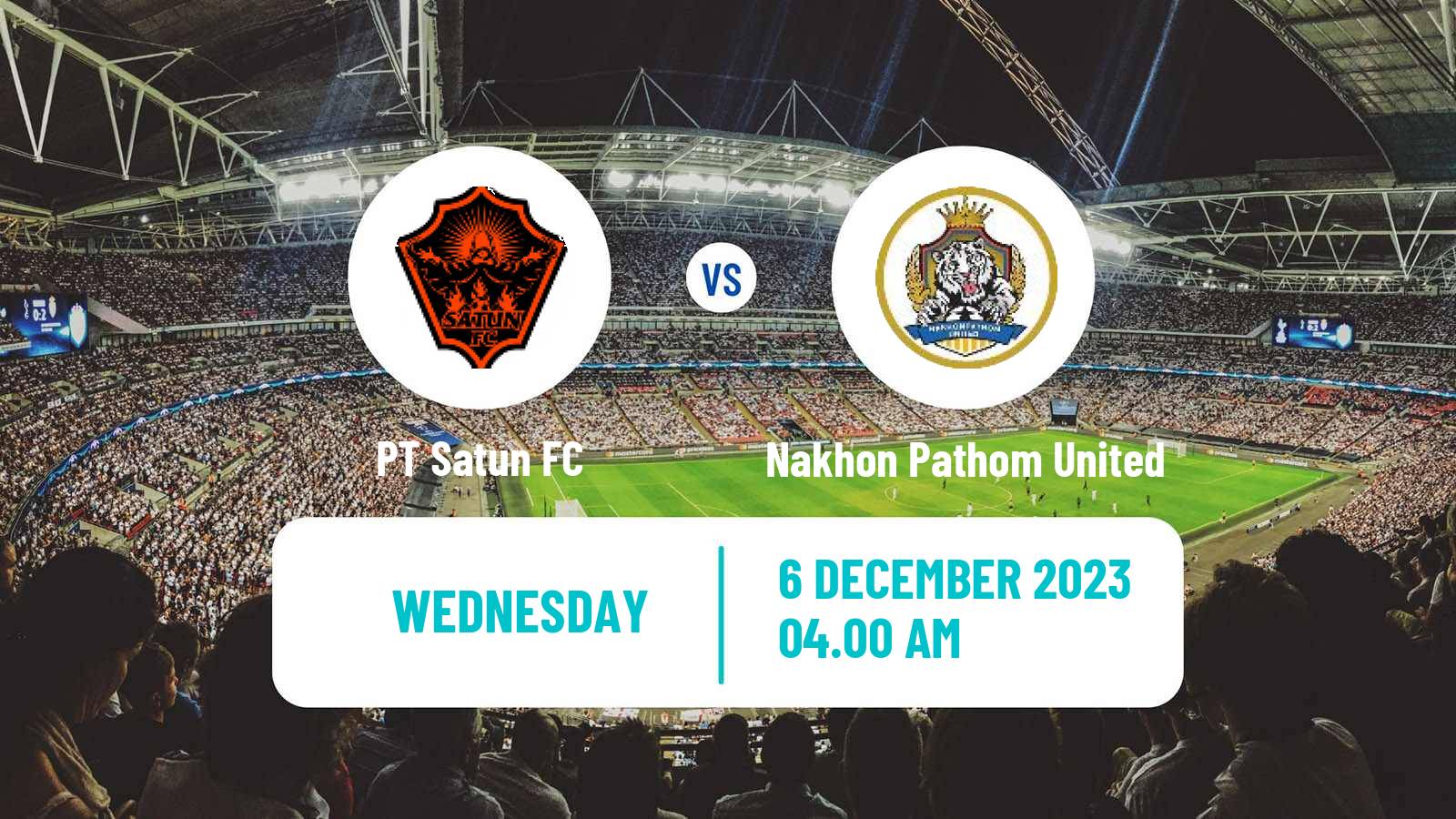 Soccer Thai League Cup PT Satun - Nakhon Pathom United