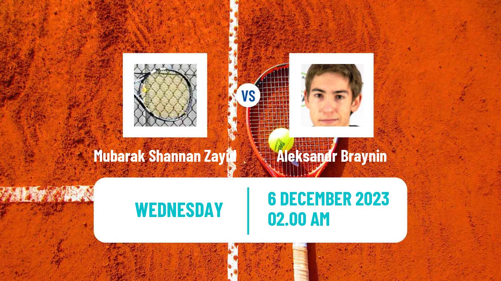 Tennis ITF M15 Zahra 2 Men Mubarak Shannan Zayid - Aleksandr Braynin