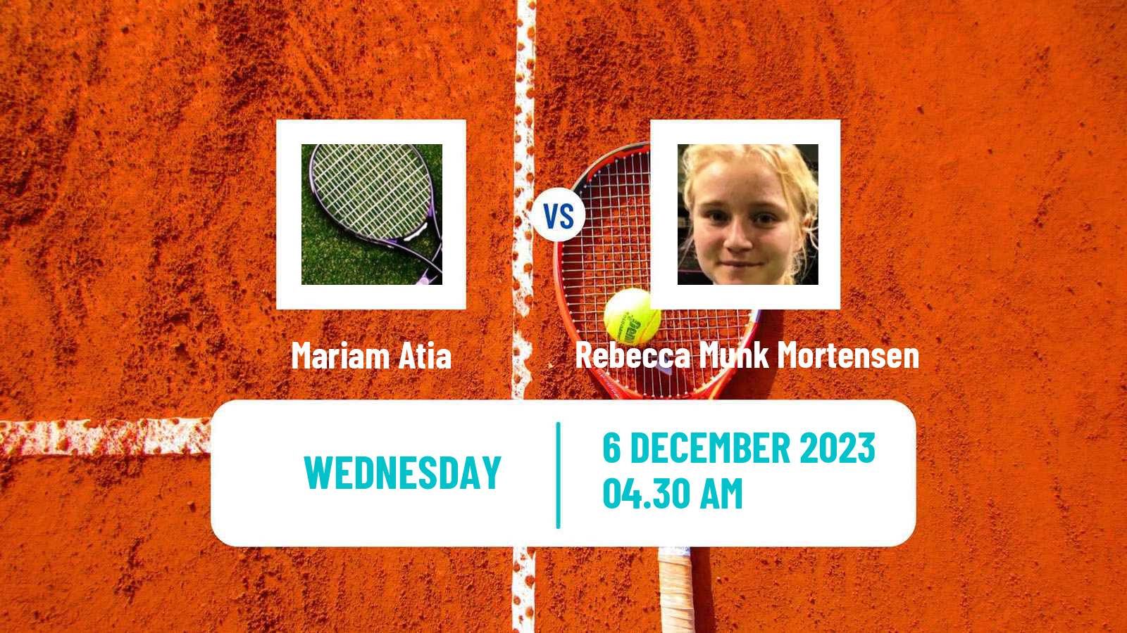 Tennis ITF W15 Sharm Elsheikh 22 Women 2023 Mariam Atia - Rebecca Munk Mortensen