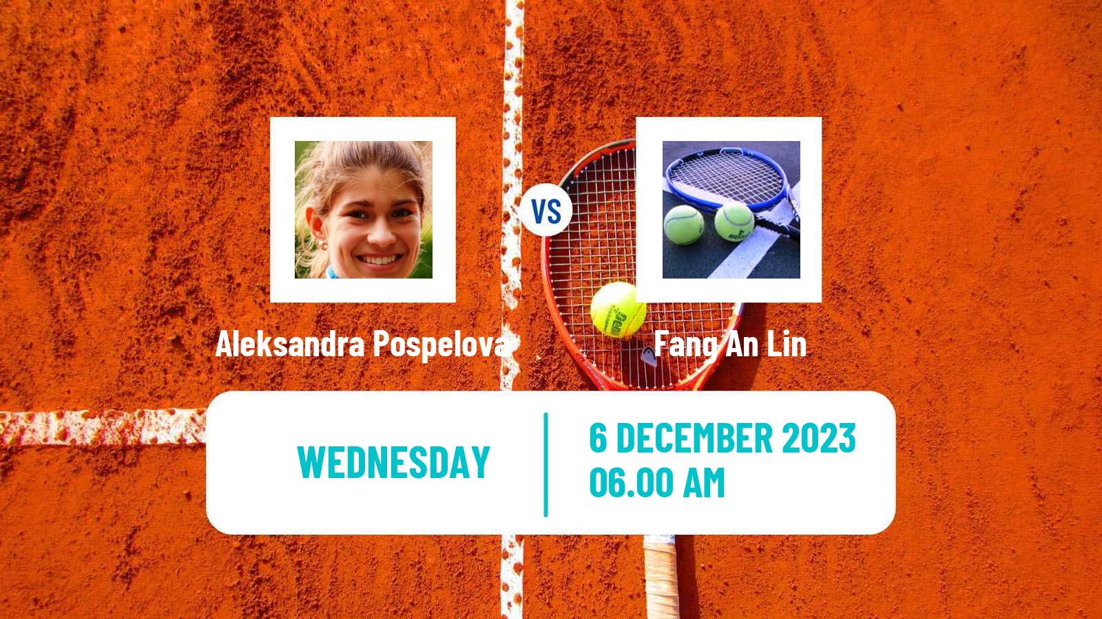 Tennis ITF W15 Sharm Elsheikh 22 Women 2023 Aleksandra Pospelova - Fang An Lin