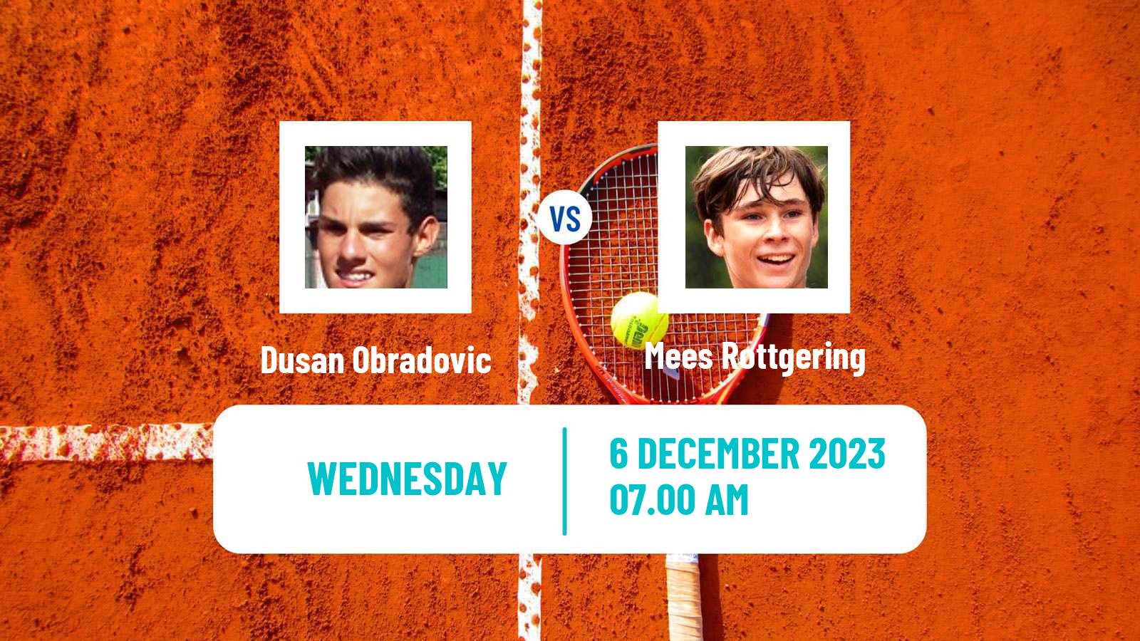 Tennis ITF M15 Sharm Elsheikh 19 Men 2023 Dusan Obradovic - Mees Rottgering