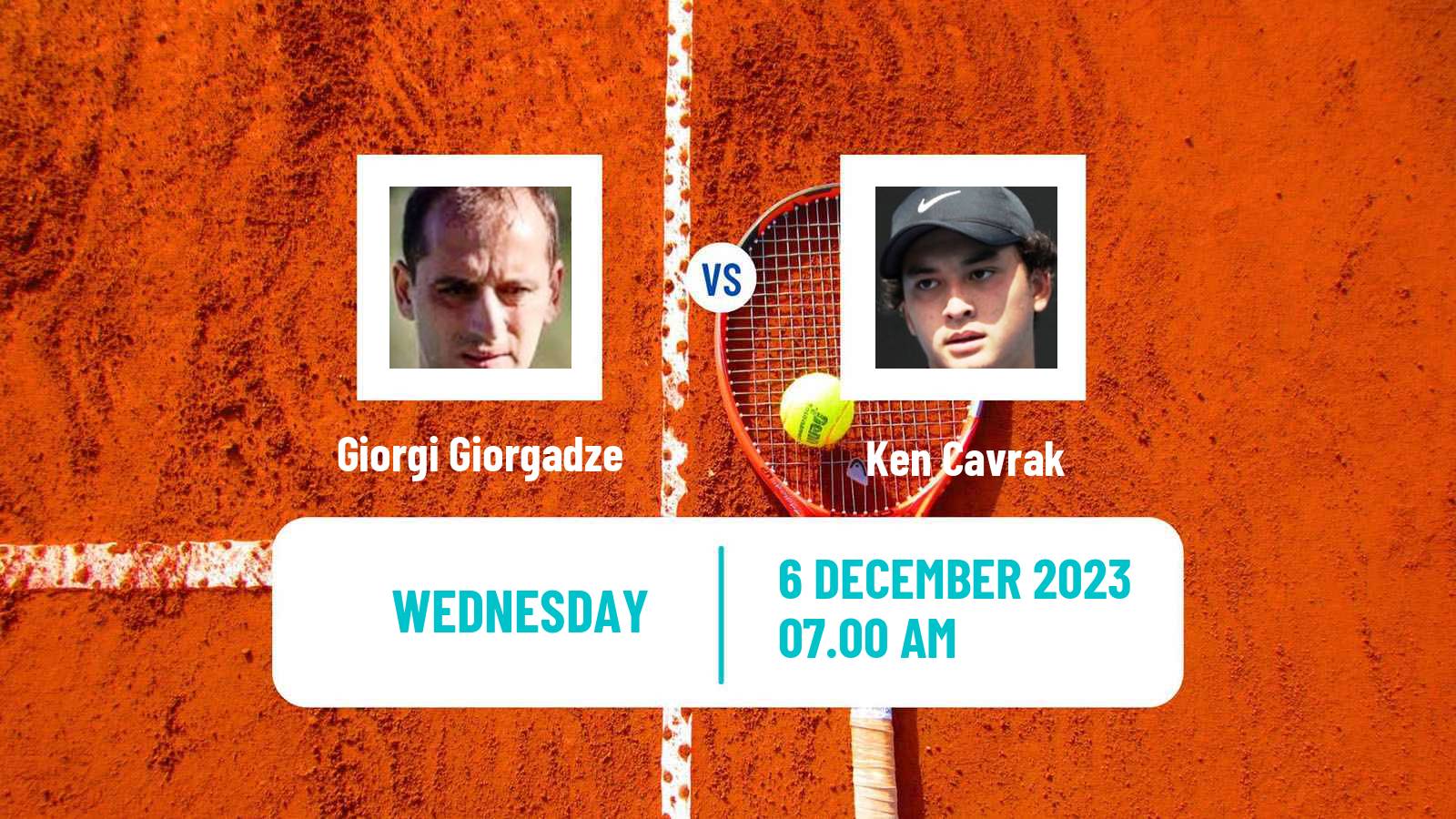 Tennis ITF M15 Sharm Elsheikh 19 Men 2023 Giorgi Giorgadze - Ken Cavrak