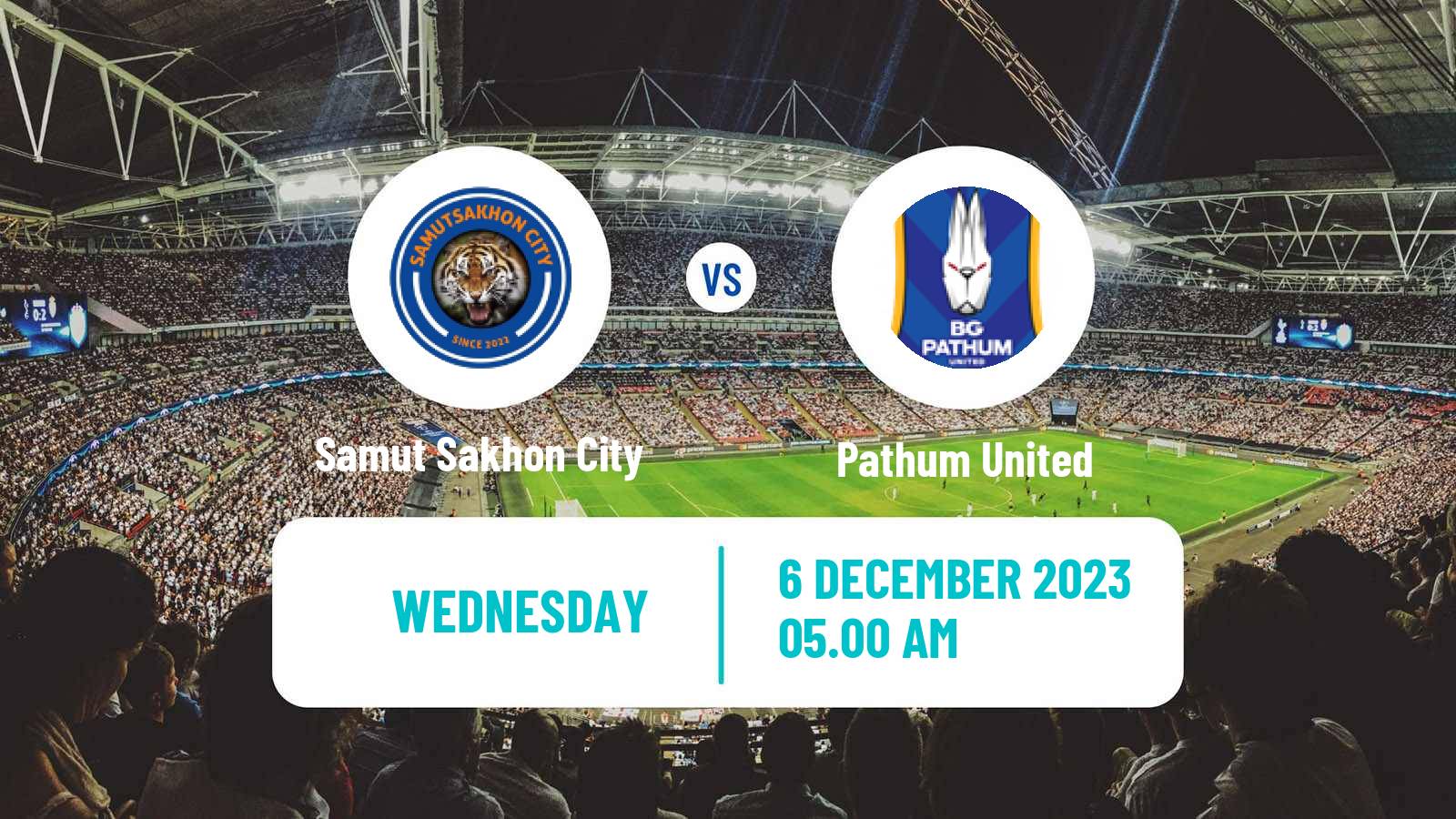 Soccer Thai League Cup Samut Sakhon City - Pathum United