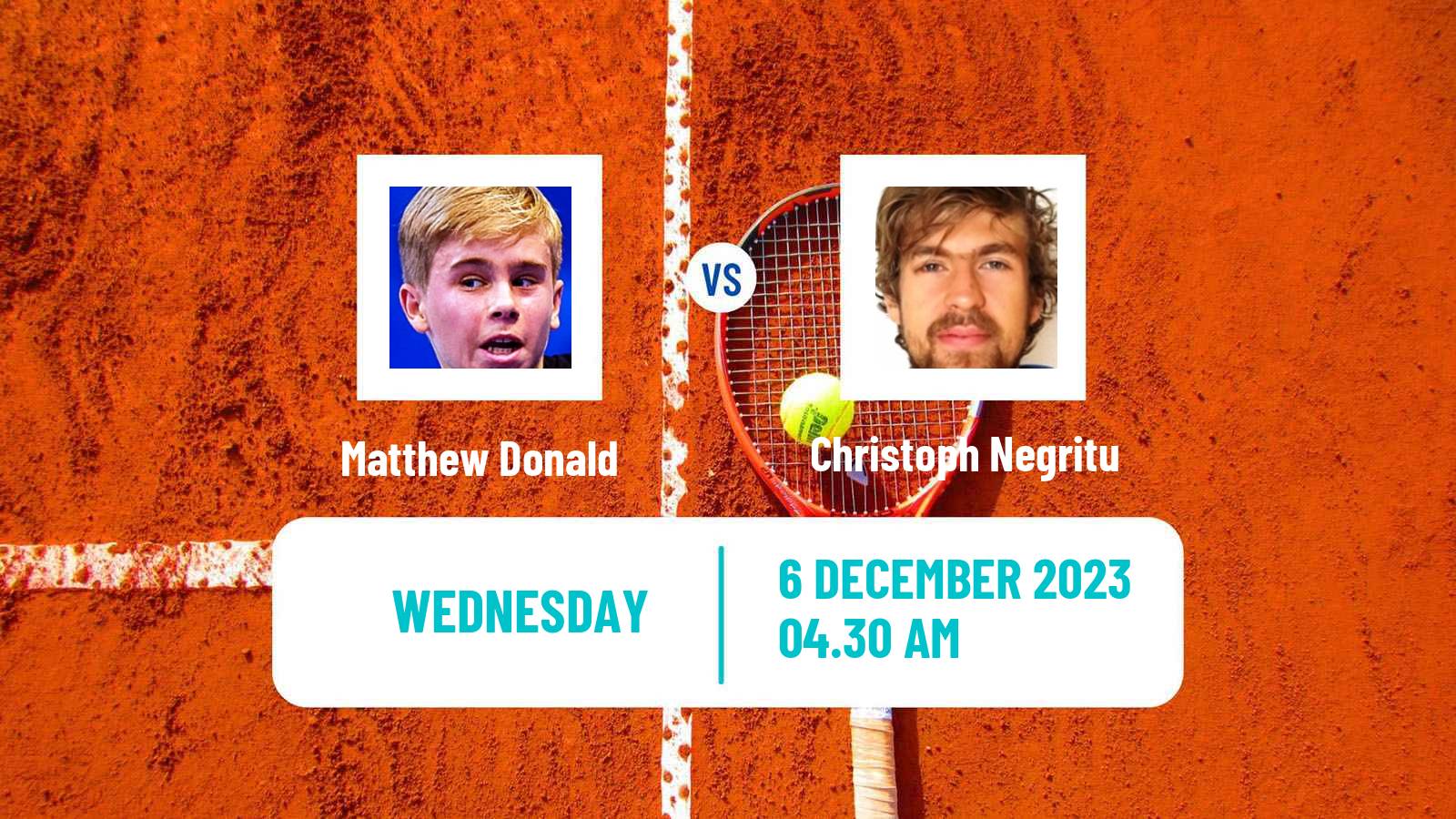 Tennis ITF M15 Monastir 49 Men Matthew Donald - Christoph Negritu