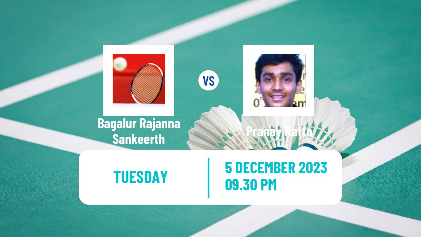 Badminton BWF World Tour Guwahati Masters Men Bagalur Rajanna Sankeerth - Pranay Katta