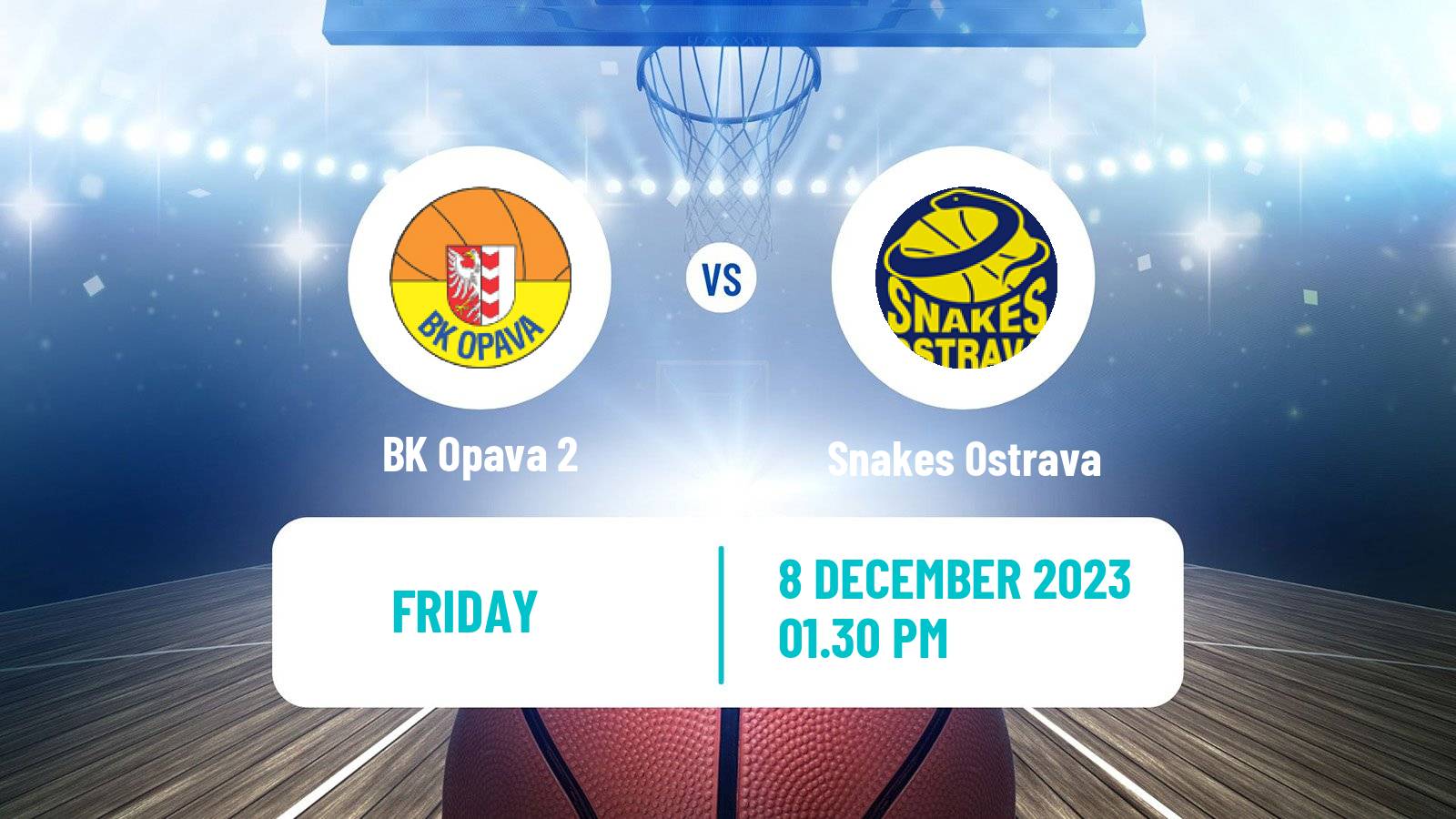 Basketball Czech 1 Liga Basketball Opava 2 - Snakes Ostrava