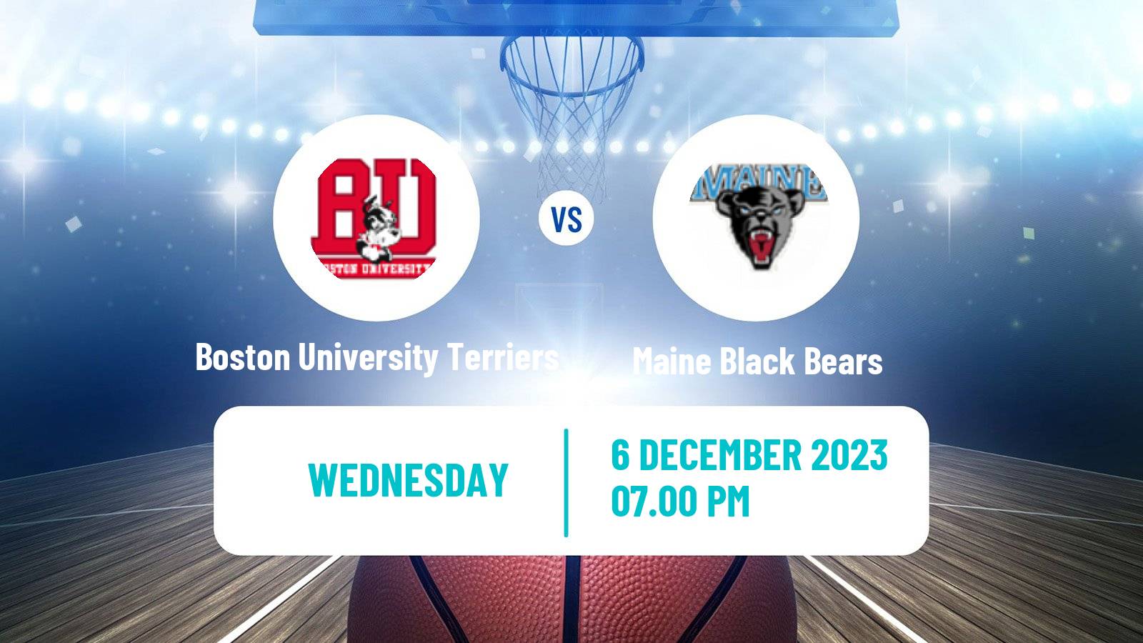 Basketball NCAA College Basketball Boston University Terriers - Maine Black Bears