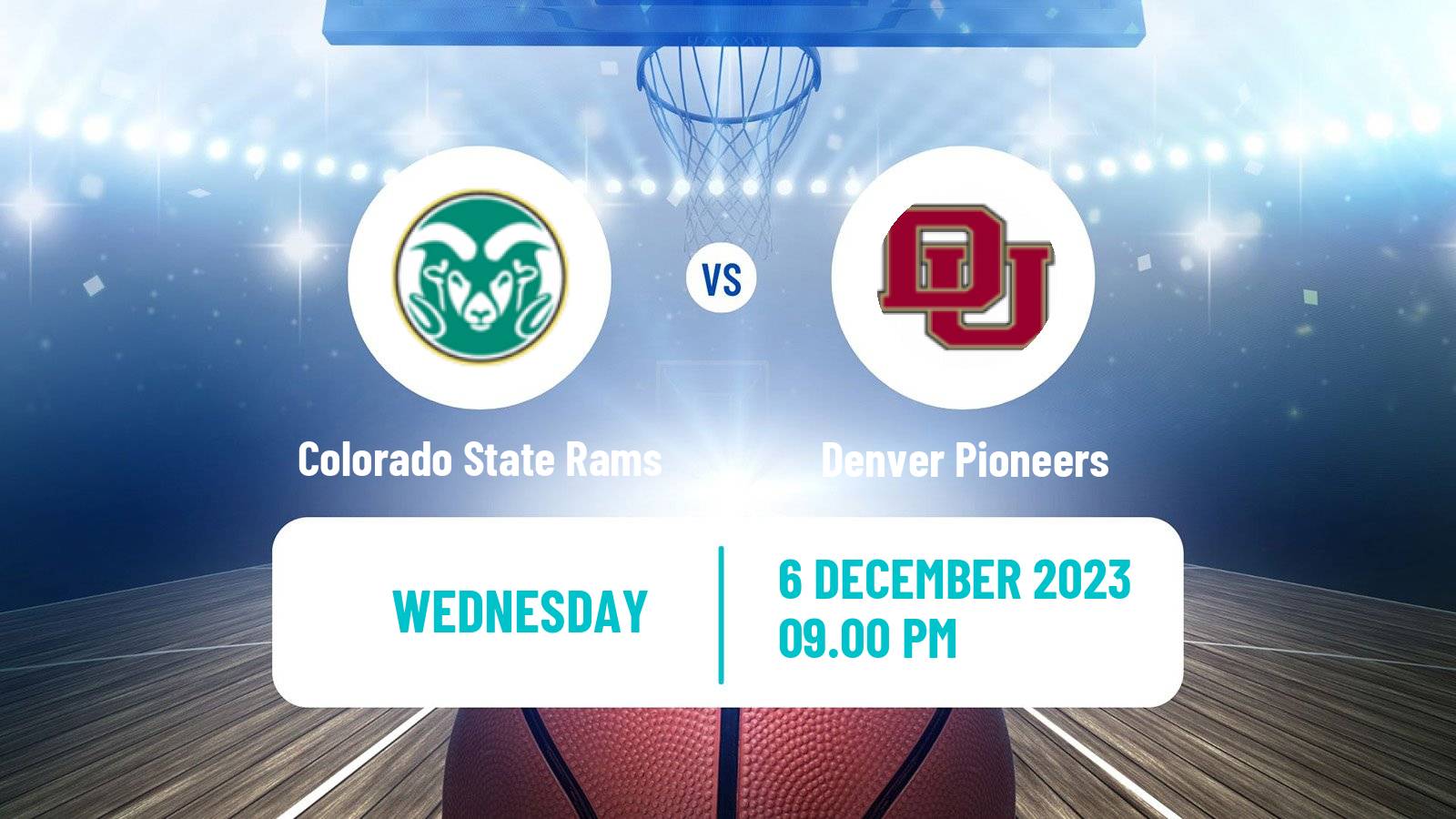 Basketball NCAA College Basketball Colorado State Rams - Denver Pioneers