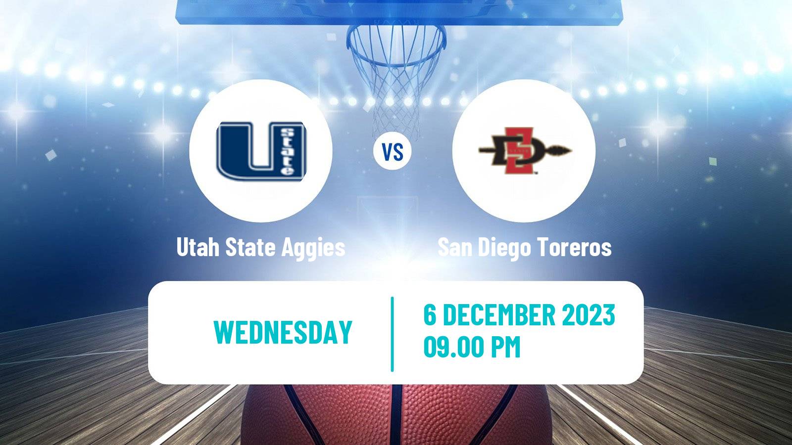 Basketball NCAA College Basketball Utah State Aggies - San Diego Toreros