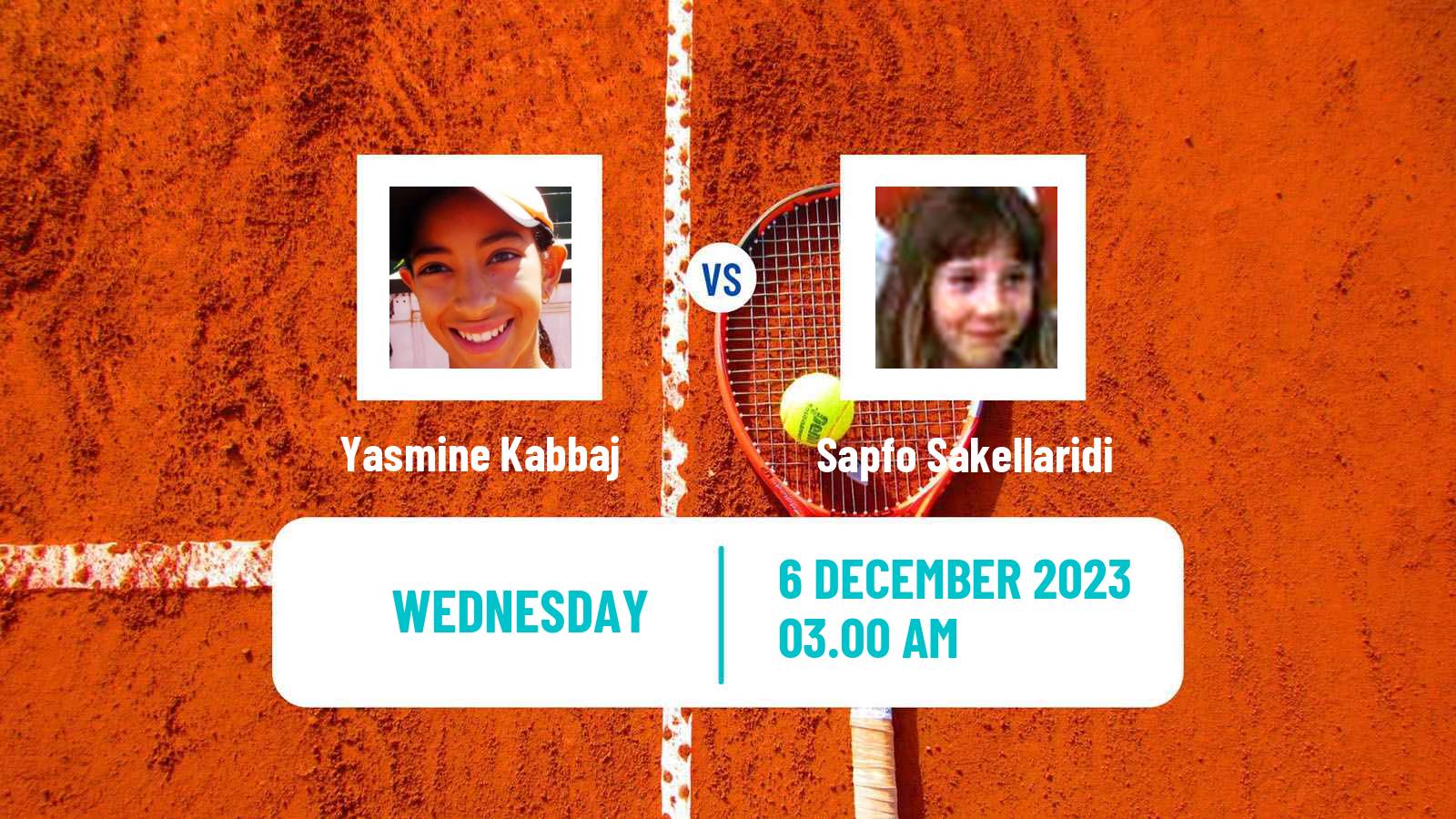 Tennis ITF W25 Monastir 5 Women Yasmine Kabbaj - Sapfo Sakellaridi