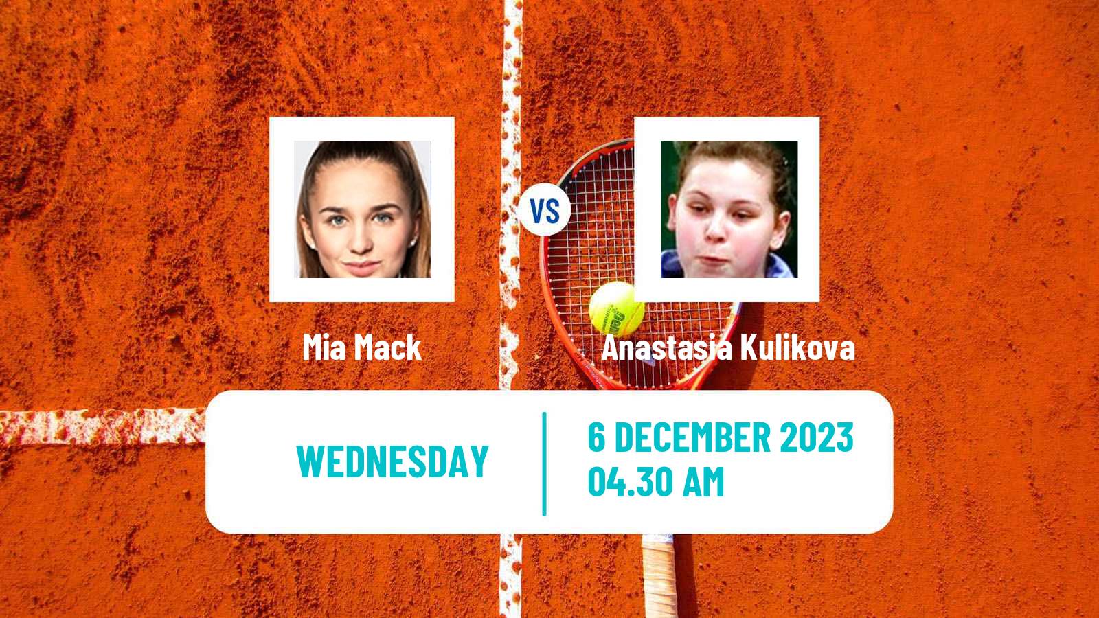 Tennis ITF W25 Monastir 5 Women Mia Mack - Anastasia Kulikova